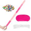 Atiloy 31.5 Inch Pinata Stick Kit Pinata Stick and Blindfold Won't Break Pink Pinatas with 19.4ft Rope and Confetti for Boys Girls Adult Birthday Party Decorations Large Funny Pinatas for Any Party view 1