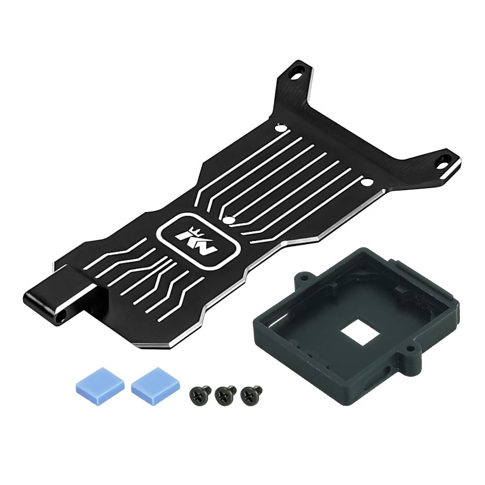 KN CNC Aluminum Electronic and Receiver Mounting Plate (Black) - Losi Micro-B