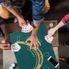 Poker Table Mat, 60x90cm Double-Sided Card Game Tabletop Layout Felt, Anti-Slip Folding Roulette Table Cloth for Family Game Night Gathering Holiday view 2