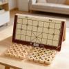 10 Inch Wooden Foldable Chinese Chess Set, Chessboard & Chess Pieces, Traditional Tabletop Xiangqi Strategy and Skill Game for Teens Adults view 3
