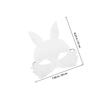 BESPORTBLE 2pcs White Pvc Half Face Rabbit Masks for Halloween Party DIY Blank Masquerade Bunny Masks with Matte Frosted Surface view 2