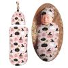 Muishi Halloween Pumpkins with Cute Ghosts Newborn Swaddle Blankets Hat Sets Soft Baby Receiving Blanket Swaddle Sack for Baby Shower Infant Boy Girl Gift view 1