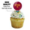 Graphics & More Harry Potter Gryffindor Seal Cupcake Picks Toppers Decoration Set of 6 view 3