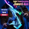 1/2pcs Interstellar Spark Battle Blade Dual Mode LED Light Blade, 7 Color Change Dual Axe Blade, One Button Switching, Combine Design, Mist Effect, USB Rechargeable (Blue) view 2