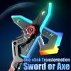 1/2pcs Interstellar Spark Battle Blade Dual Mode LED Light Blade, 7 Color Change Dual Axe Blade, One Button Switching, Combine Design, Mist Effect, USB Rechargeable (Blue) view 3