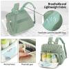 Bevkois Small Diaper Bag Backpack Quilted Mini Baby Crossbody Diaper Bag Tote for Mom and Baby Girls Boys (Matcha Green) view 4