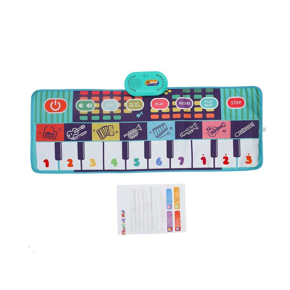 Vvikizy Children Piano Dance Mat, Educational Musical Toy with Soft Fabric for Kids 3+ Years Old, Birthday CP4971 (100*36CM Bag)