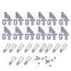 12 Sets Medium Lock On Nylon Control Horn and Clevis 21mm Set Rudder Servo Ailerons Elevators Compatible with RC Fixed Wing Airplane view 1
