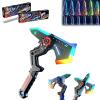1/2pcs Interstellar Spark Battle Blade Dual Mode LED Light Blade, 7 Color Change Dual Axe Blade, One Button Switching, Combine Design, Mist Effect, USB Rechargeable (Red) view 1