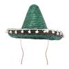 ARTIBETTER Mexican Sombrero Straw Hat with Pom Pom Party Decoration, 40cm Green Fiesta Headwear for Cinco De Mayo and Carnival Celebrations view 1