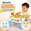 Baby Activity Table for Toddlers 1-3, Toddler Activity Table with Steering Wheel, Piano Keys, Lights and Music, Learning Toy for 18 Month Old Boys and Girls, First Birthday Gift, Baby Piano Toy view 2