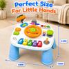 Baby Activity Table for Toddlers 1-3, Toddler Activity Table with Steering Wheel, Piano Keys, Lights and Music, Learning Toy for 18 Month Old Boys and Girls, First Birthday Gift, Baby Piano Toy view 3