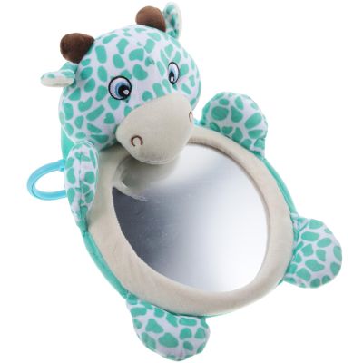 Abaodam Creative Rearview Mirror for Back Seat Portable with Green Animal Pattern for Safety in Vehicle