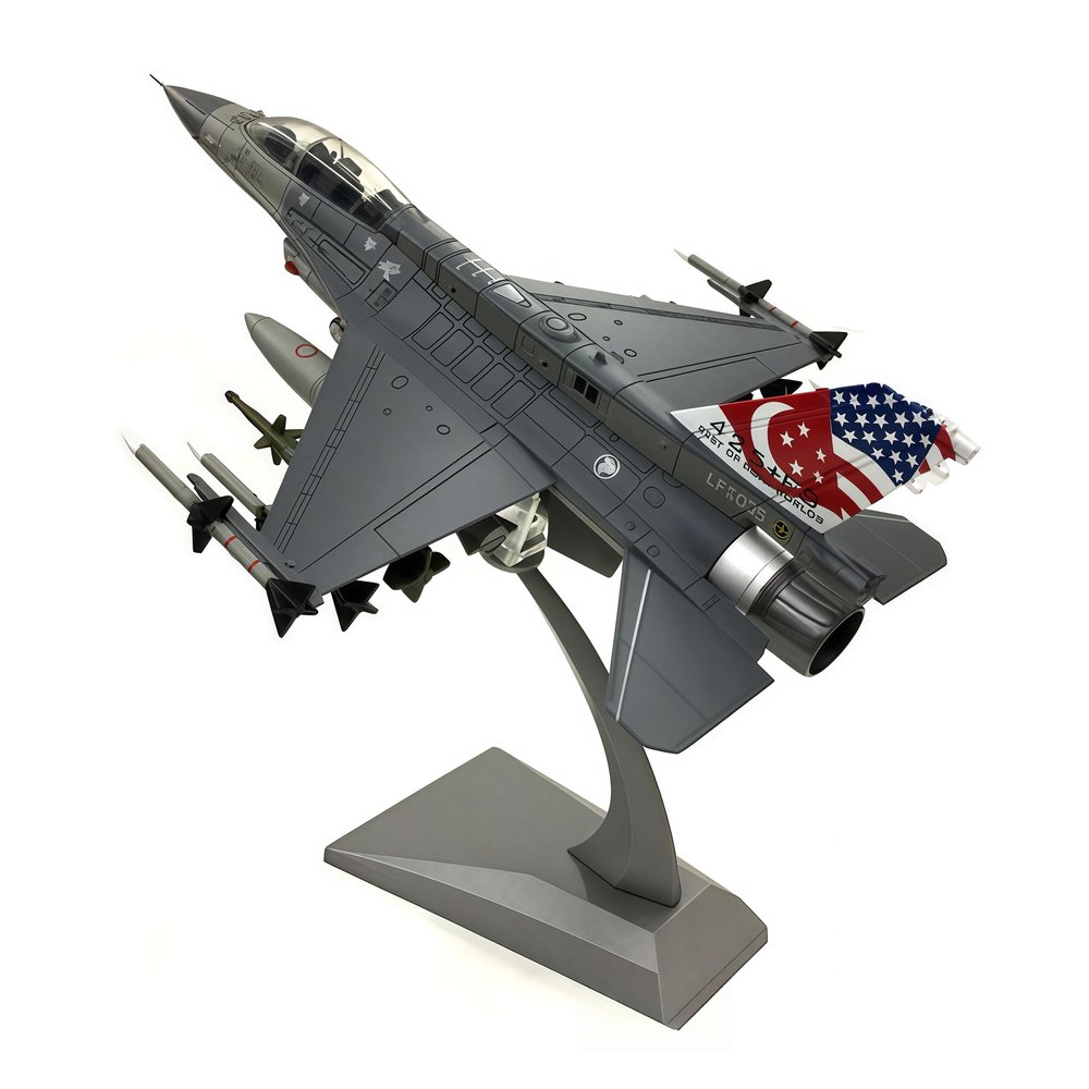 LGSRSNXHTX Alloy F-16D Fighter 1/72 F-16 Fighter Model Plane Attack Plane Military Airplane for Adults Collection Home Office