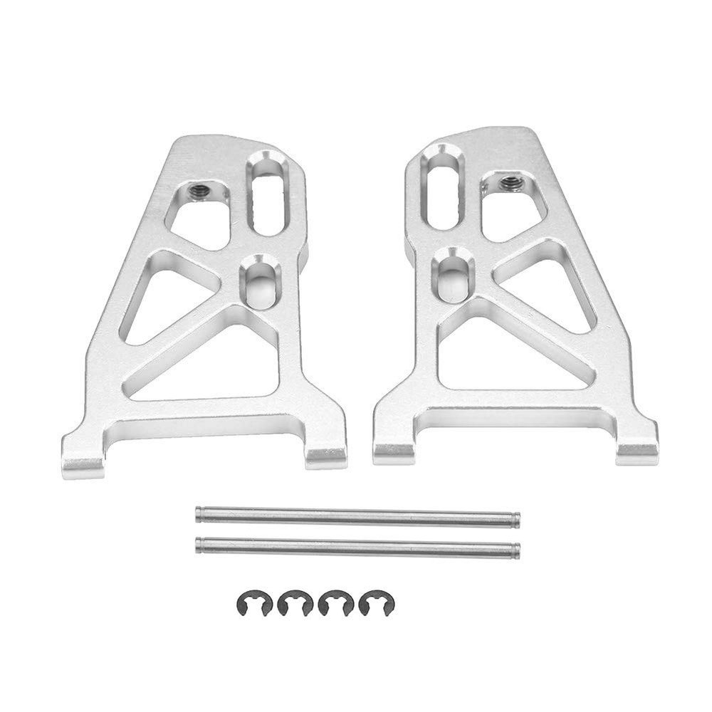 Aluminium Alloy Front Lower Suspension Arm, RC Front Lower Suspension Arm for FS 53633 51805 51806 1/10 Scale RC Car, CNC Machined with Anodized Finish (513007S Silver)