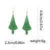 6.8 * 2.2cm Vintage Halloween Green Handmade Christmas Tree Earrings,green,6.8 * 2.2cm view 3