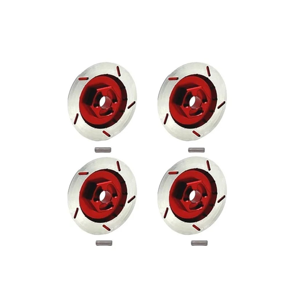 SERBNOPG RC Crawlers Spare Parts for Mn for Mn128 MN86 MN86S G500 1/12 12mm Brake Disc Metal Decorative Part RC Car Upgrade OP Accessories Parts(Red)