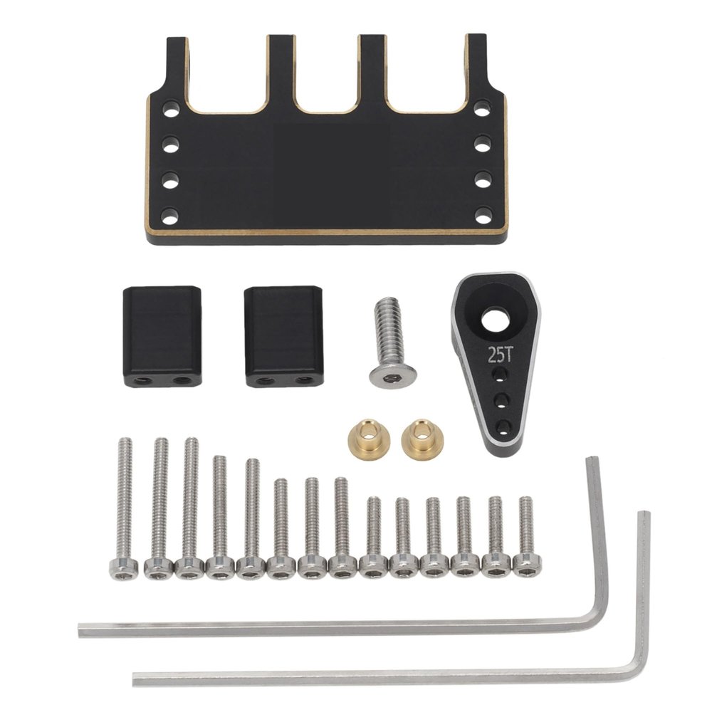 Adjustable Brass Servo Mount + Steering Horn SCX24 C10 for JLU for Bronco 1/24 RC Crawler Car Parts confident