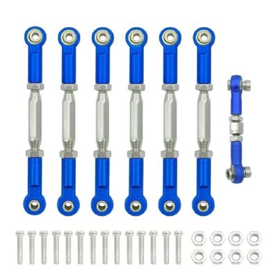 RC Repairs Components For Traxxas For Slash 4X4 For VXL 2WD For Rustler For Stampede For Hoss 1/10 Turnbuckles Camber Link Rod Linkage Set RC Car Parts(Blue)