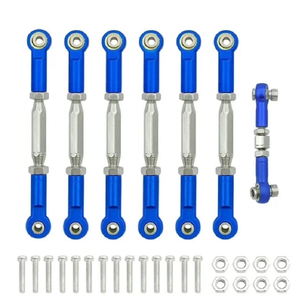 RC Repairs Components For Traxxas For Slash 4X4 For VXL 2WD For Rustler For Stampede For Hoss 1/10 Turnbuckles Camber Link Rod Linkage Set RC Car Parts(Blue)