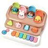 LESSETI Pop Up Music Toy with Piano Keyboard - Interactive Cause and Effect Animal Game for 1-3 Year Olds, STEM Learning Educational Baby Toy with Music & Lights for Toddlers 6-12 Months view 1