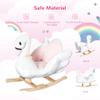 lafengyan Soft Plush Rocking Horse with Wooden Base for Gentle Back-and-Forth Motion and Comfortable Seating Experience view 3