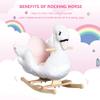 lafengyan Soft Plush Rocking Horse with Wooden Base for Gentle Back-and-Forth Motion and Comfortable Seating Experience view 4