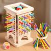 LLTCMAOYI Toddler Wooden Stick Pulling Tower, Interactive Game for Family Game Night & Preschool Learning view 4