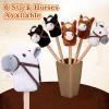 SZBAOLYZ 6-Piece Detachable Stick Horse, Hobby Horse Plush Toy, Kid-Safe Horse on a Stick for Party/Home/Store Decor & Play, Easy Assembly view 2