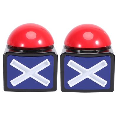 2 Pcs Game Alarm Buzzers Contest Prop Kids Show Red Button Trivia Quiz Adukt Electronic Answer Team
