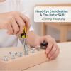 Educational Screw-Tightening Busy Board, Activity Board with Wooden Screwdriver Set,Hand-Eye Coordination Learning Activity, Strengthen Fingers (7-Hole) view 3