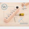 Educational Screw-Tightening Busy Board, Activity Board with Wooden Screwdriver Set,Hand-Eye Coordination Learning Activity, Strengthen Fingers (7-Hole) view 4