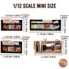 3PC 1/12 Dollhouse Miniature Wooden Bookshelf,The Tiny Display Shelf for Books and Magazines Ideal for Dollhouse Furniture Accessories Collectors view 2