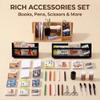 3PC 1/12 Dollhouse Miniature Wooden Bookshelf,The Tiny Display Shelf for Books and Magazines Ideal for Dollhouse Furniture Accessories Collectors view 3