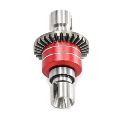 RC Models For MJX 14301 14302 14303 1/14 1/16 Front Rear Differential For Universal Steel Gear Set 16420G Heavy Duty Metal(Red)