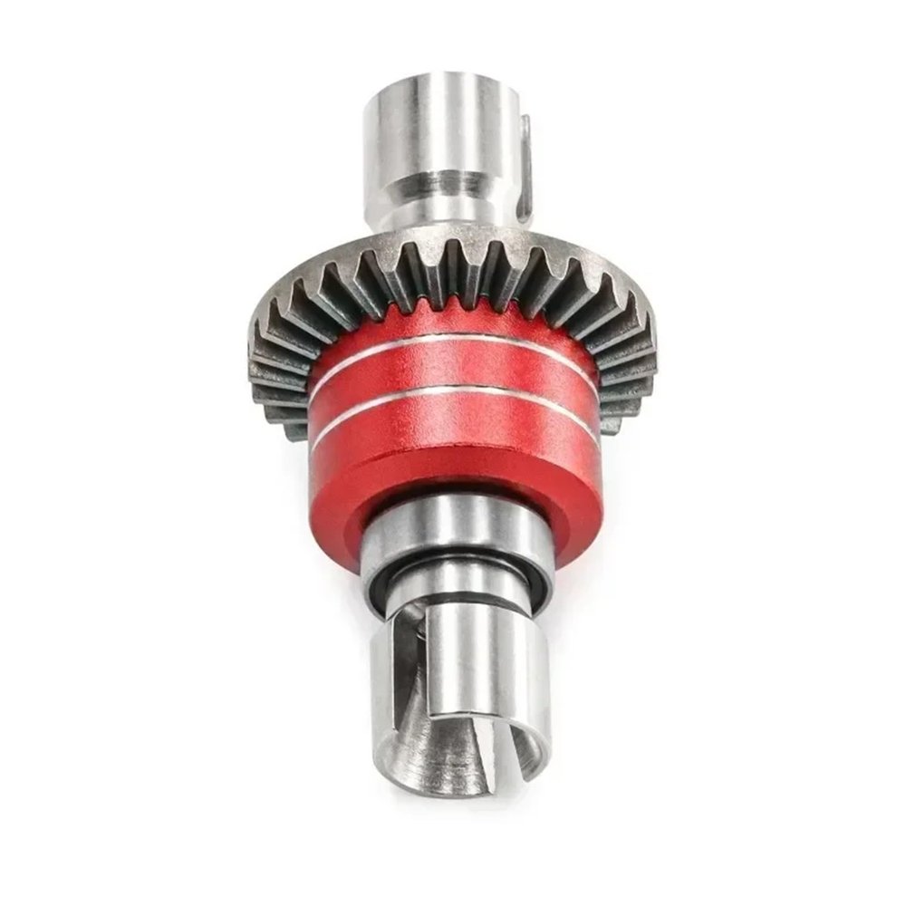 RC Models For MJX 14301 14302 14303 1/14 1/16 Front Rear Differential For Universal Steel Gear Set 16420G Heavy Duty Metal(Red)