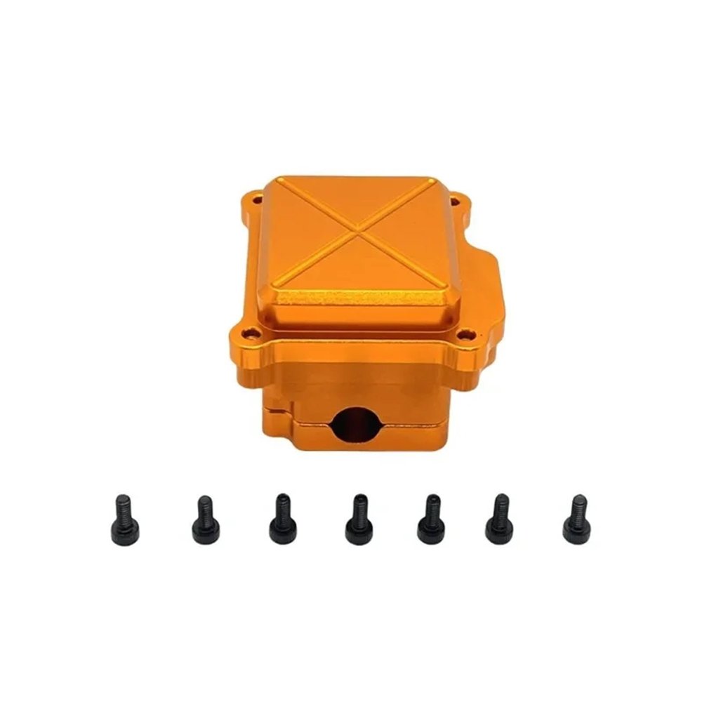Rc Drift Cars Parts For MJX For 14209 14210 1/14 Metal Center Shelf Receiver Box Protective Cover ESC Electronic Tray RC Upgrade Spare Part(Yellow)