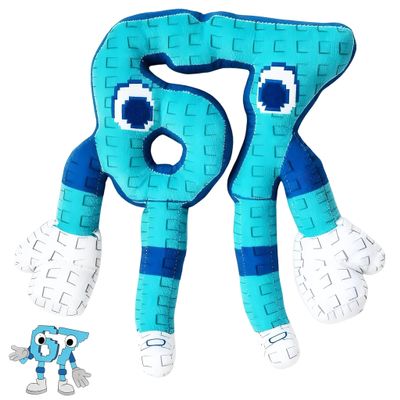 67 Plush Toy,11" Soft Stuffed Number Character,Ugly Cute 67 Stuffed Animal Plush,Soft Collectible Gift for Fans,Room Decor(Blue)
