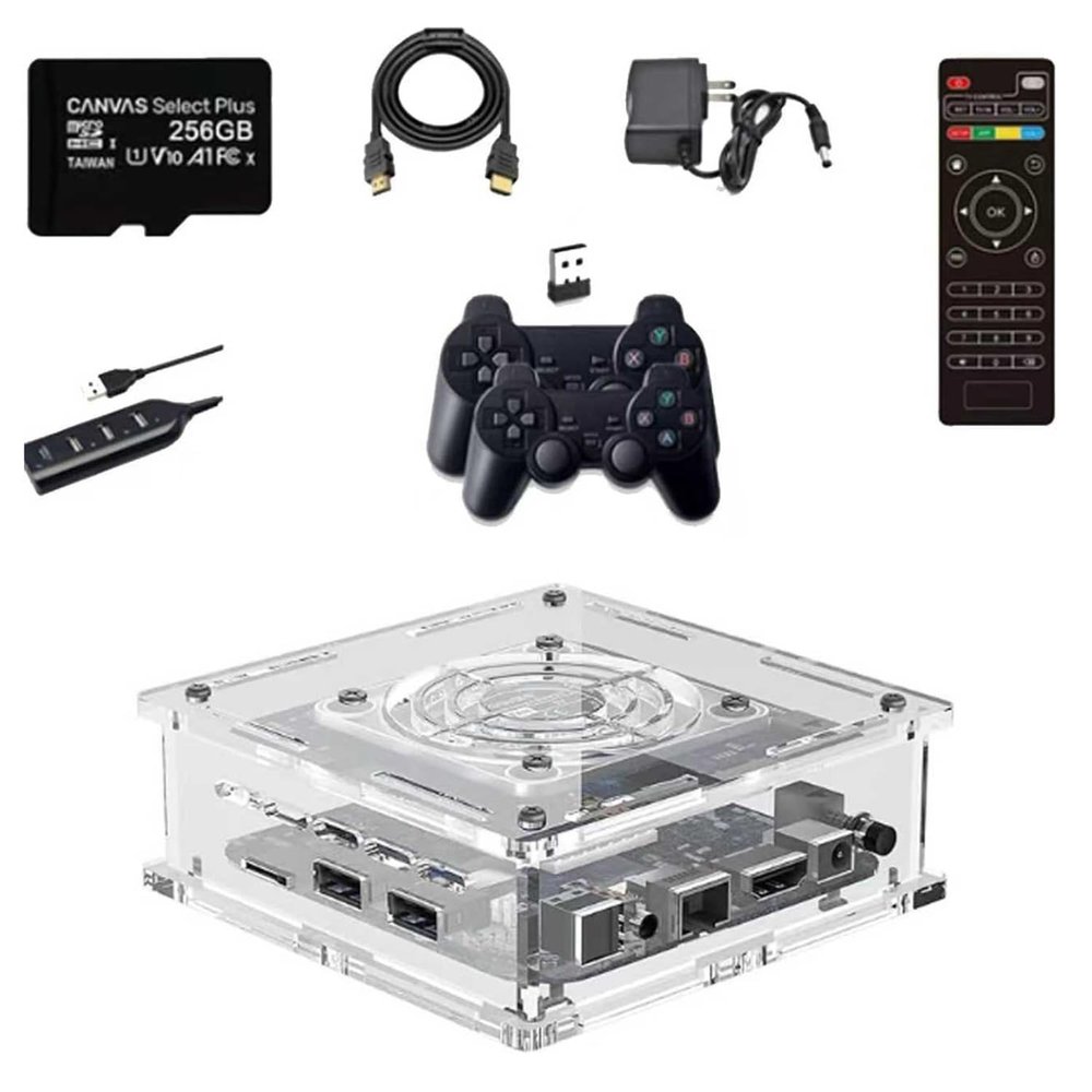 COYEUX Super Console, Retro Game Console, 256GB Built-in 50,000+ Games with 2 Wireless Controllers, Classic Mini Console, Compatible with PS1/PSP/MAME, Birthday Gifts Choice for Adults