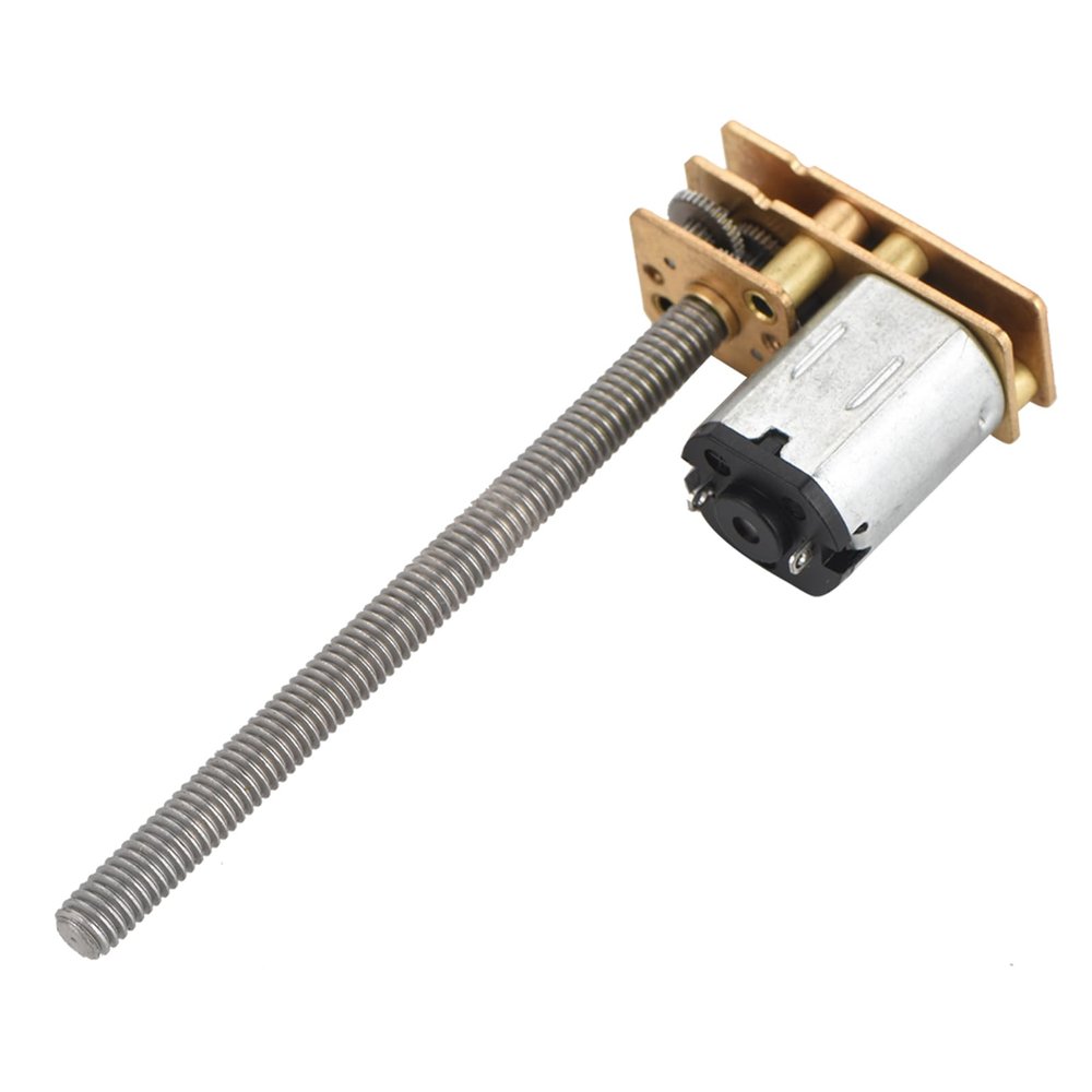 1024GA20 DC Gear Motor with M4 x 55mm Threaded Flip Shaft - 6V 60 RPM N20 Electronic Deceleration Motor Featuring Metal Gears and Pure Copper Wire Coil for Mechanical Arms and (12V 60RPM)