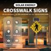 BeoyNot 24"/30" Solar Pedestrian Crossing Sign Flashing,Street Traffic Warning Sign with Solar Powered, Aluminum Ip65 Weatherproof Crosswalk Signs for Urban Road, School 30in(76cm) view 2