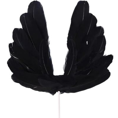 White Angel Cupcake Toppers Cake Topper Toppers Cake Decoration for Anniversary Birthday Party Wedding(Black)