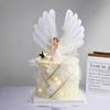 White Angel Cupcake Toppers Cake Topper Toppers Cake Decoration for Anniversary Birthday Party Wedding(Black) view 3