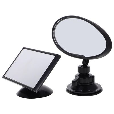 Milisten Car Mirror Rear Facing with Suction Cup and Adhesive 360 Rotating Wide Angle Rear View Mirror for Safety in Vehicle Interior