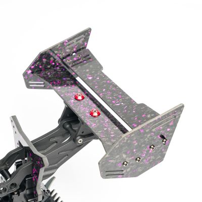 Rear Wing for Arrma 6S 1/8 Typhon,0.12" Carbon Fiber with Forged Purple Flake Pattern,ARA480046