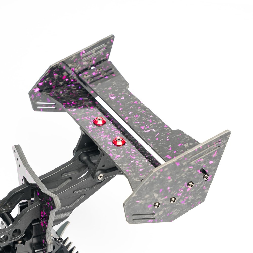 Rear Wing for Arrma 6S 1/8 Typhon,0.12" Carbon Fiber with Forged Purple Flake Pattern,ARA480046