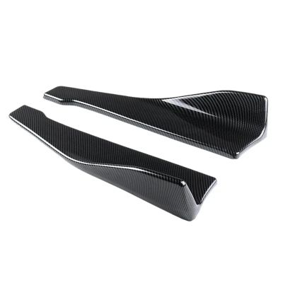 48cm Side Skirt Extension Rear Bumper Canard Splitter Universal Compatible with W205 W204 W203 W211 W212 W213 W117 C117 W176 Car Accessories(Carbon Fiber Look)