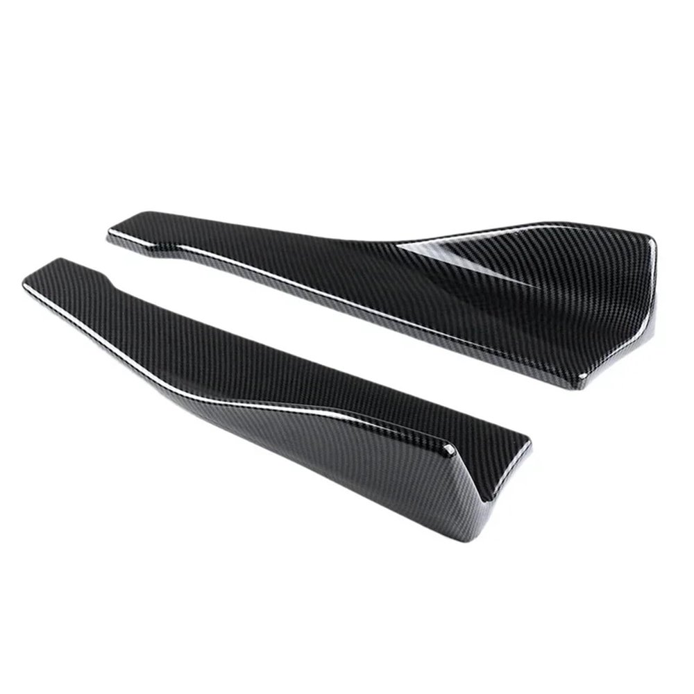 48cm Side Skirt Extension Rear Bumper Canard Splitter Universal Compatible with W205 W204 W203 W211 W212 W213 W117 C117 W176 Car Accessories(Carbon Fiber Look)