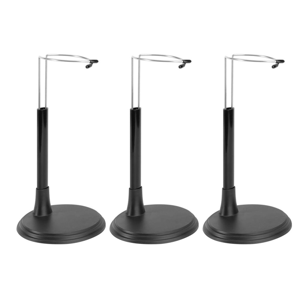 Abaodam 3pcs Lightstick Holder with Figure Display Stand for Camping and Outdoor Use, 25cm Black Pvc Doll Support Rack, Versatile Storage Holder for Collectible