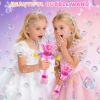 Sitodier Bubble Wands for Girls - Bubble Machine for Toddlers with Rotatable LED Light & Music, Outdoor Easter Birthday Party Bubble Toys, Gift for 3 4 5 6 7 8 Year Old Kids Girls view 2